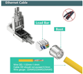 Đầu bấm hạt mạng Cat7 STP không dùng Tool, chống nhiễu Shielded