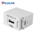 Nhân sạc điện thoại USB 5V-2.1A âm tường Picolink