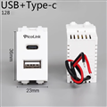 Nhân sạc điện thoại USB và Type C âm tường Picolink