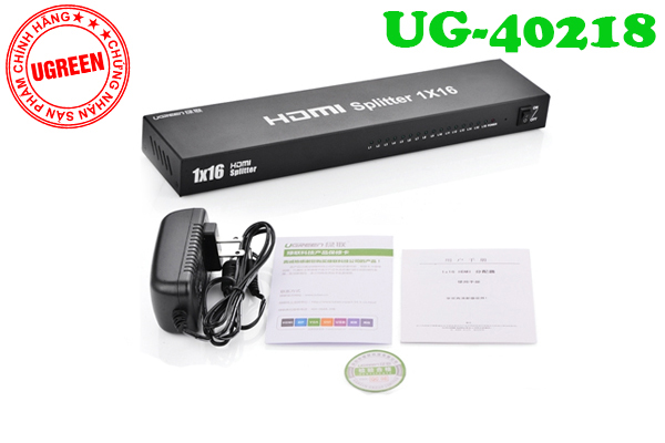 Bộ chia HDMI 1 ra 16 màn hình Ugreen 40218 - Full HD 1080p