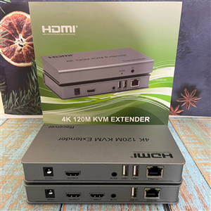 Bộ kéo dài HDMI qua cáp mạng Lan 120M 4K kèm cổng USB (KVM) - Converter HDMI LAN