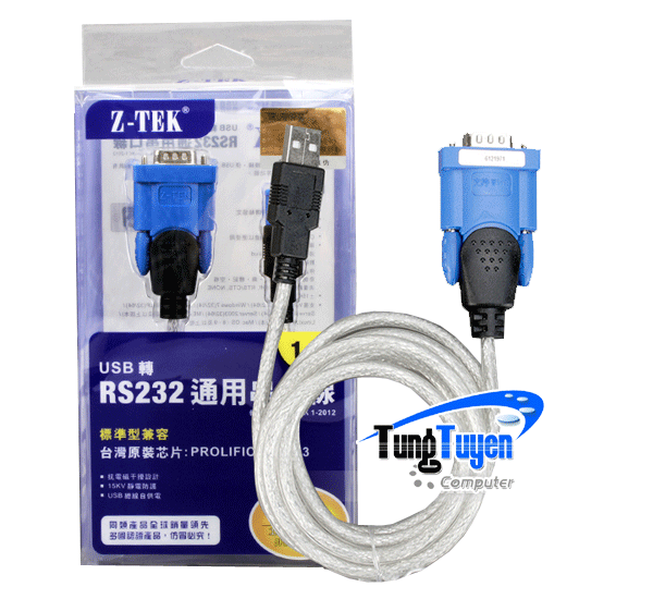 Cáp chuyển đổi USB to COM RS232 chính hãng Ztek