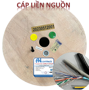 Cáp mạng liền nguồn Cat6A FTP + 2C lõi đồng ngoài trời ACT- 6ALAN2C-305BK