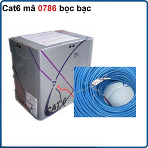 Dây cáp mạng cat6 mã 0786 loại bọc bạc, cable mạng cat6 0786-Cáp nhôm bọc bạc