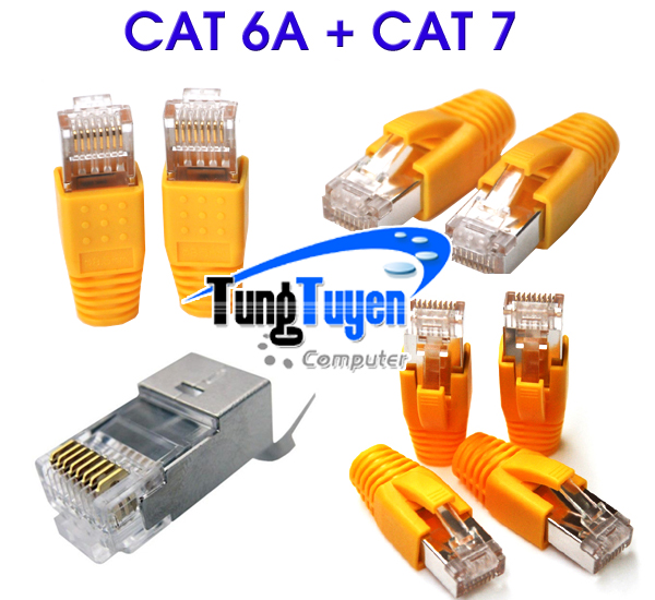 Hạt mạng Cat 6A + 7 FTP Commscope, Có đầu chụp Cat6A