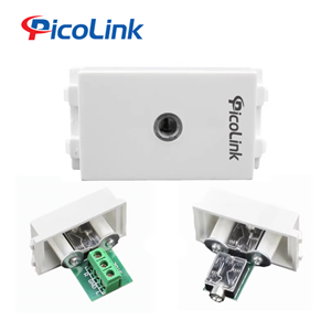 Hạt ổ cắm Audio jack 3.5ly, Picolink PLAD01 chuẩn Wide lắp mặt Panasonic