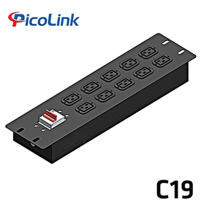 Ổ ĐIỆN PDU 12 Ổ CẮM C19 CÔNG SUẤT MAX 20A, CÁP NGUỒN 03M