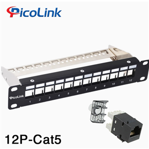 Thanh đấu nối Patch panel 16 port Cat5 PICOLINK mã PN:PL-S1U12 -C5