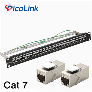 Thanh đấu nối Patch Panel 24 cổng Cat6A STP 1U PicoLink P/N: PL-F1U24P -C7