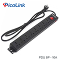 Thanh nguồn PDU Đa năng 8 ổ cắm 10A dùng cho tủ mạng