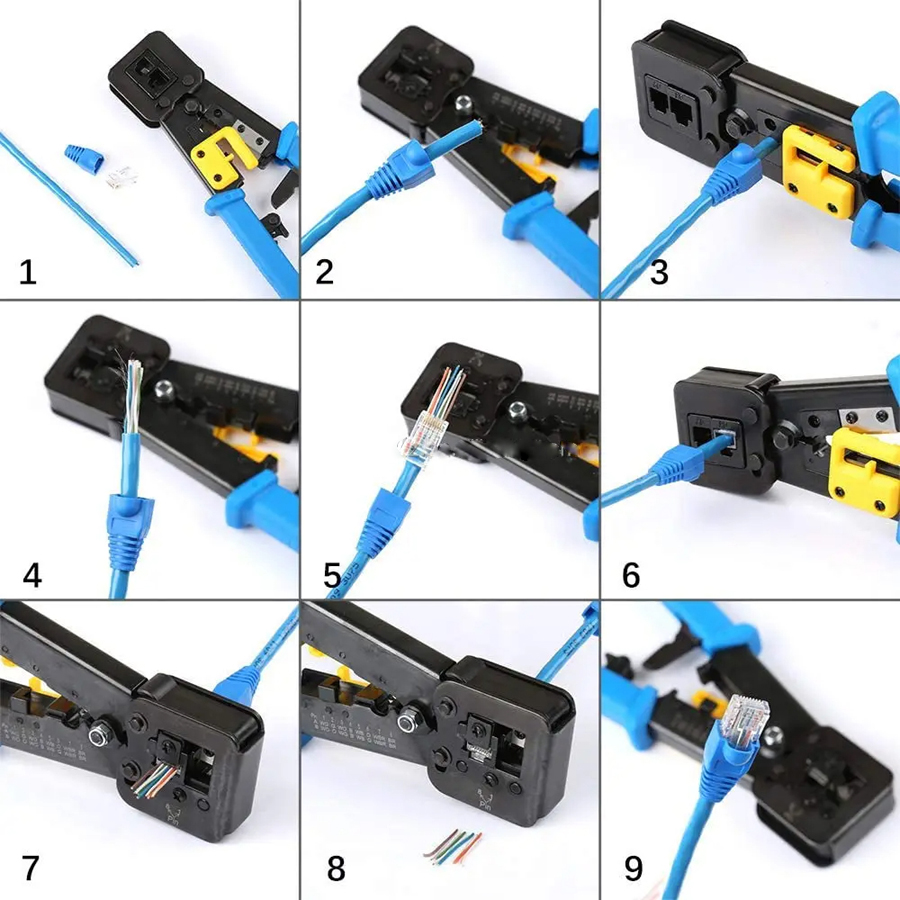 Kìm bấm hạt mạng xuyên thấu RJ11 RJ45