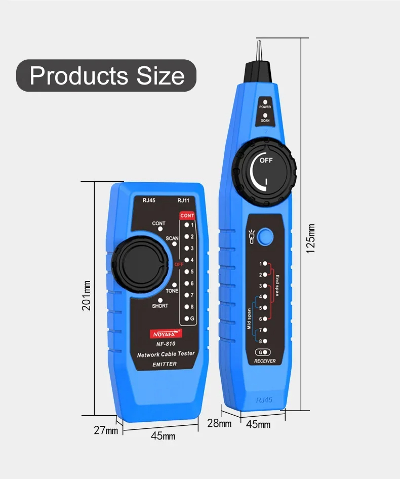 NF-810 Máy Kiểm Tra dò dây Mạng, Test Poe chính hãng NOYAFA