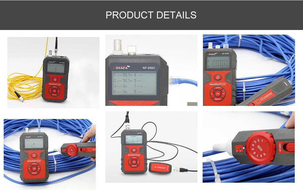 Máy test cáp mạng NOYAFA - NF-858C đa năng 2 in 1 PoE & VFL