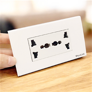 Bộ Wallplate 2 ổ điện 3 chấu Picolink PLD-19203