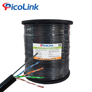 Cáp mạng CAT6 ngoài trời UTP - Có dây chịu lực gia cường PL-305OD-UTP-C6