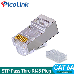 Hạt Mạng Cat6A STP chống nhiễu 2 mảnh, Picolink PL-S19306-2M