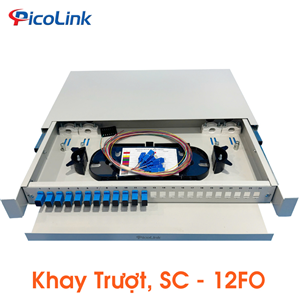 Hộp phối quang 12FO Picolink PL-12TFO-SC, ODF SC lắp tủ rack 19