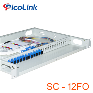 Hộp phối quang 12FO Picolink PL-12SFO-SC, ODF SC lắp tủ rack 19