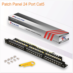 Thanh đấu nối Patch Panel 24 cổng Cat5 STP 1U PicoLink P/N: PL-S1U24 -C5