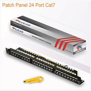 Thanh đấu nối Patch Panel 24 cổng Cat7 STP 1U PicoLink P/N: PL-S1U24 -C7