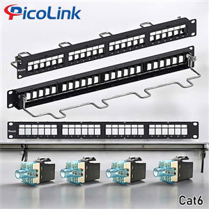 Thanh đấu nối Patch Panel 24 Port Cat6, PicoLink PL-S1U24D-C6