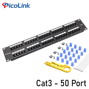 Thanh đấu nối Patch Panel RJ11 Cat3 50 Port, PicoLink PL-S1U50-C3U