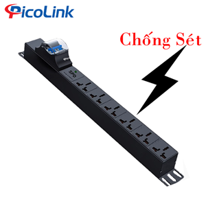 Thanh nguồn PDU chống sét Đa năng 6 ổ cắm 32A