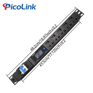 Thanh nguồn PDU Đa năng 5 ổ cắm Vôn kế kỹ thuật số