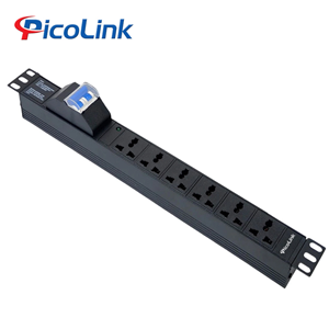 Thanh nguồn PDU Đa năng 6 ổ cắm 32A dùng cho tủ mạng, PL-6P-32A